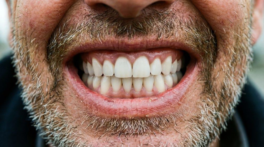 Try braces on a photo online — Before