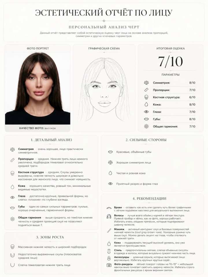 Analiz lica AI effect result example