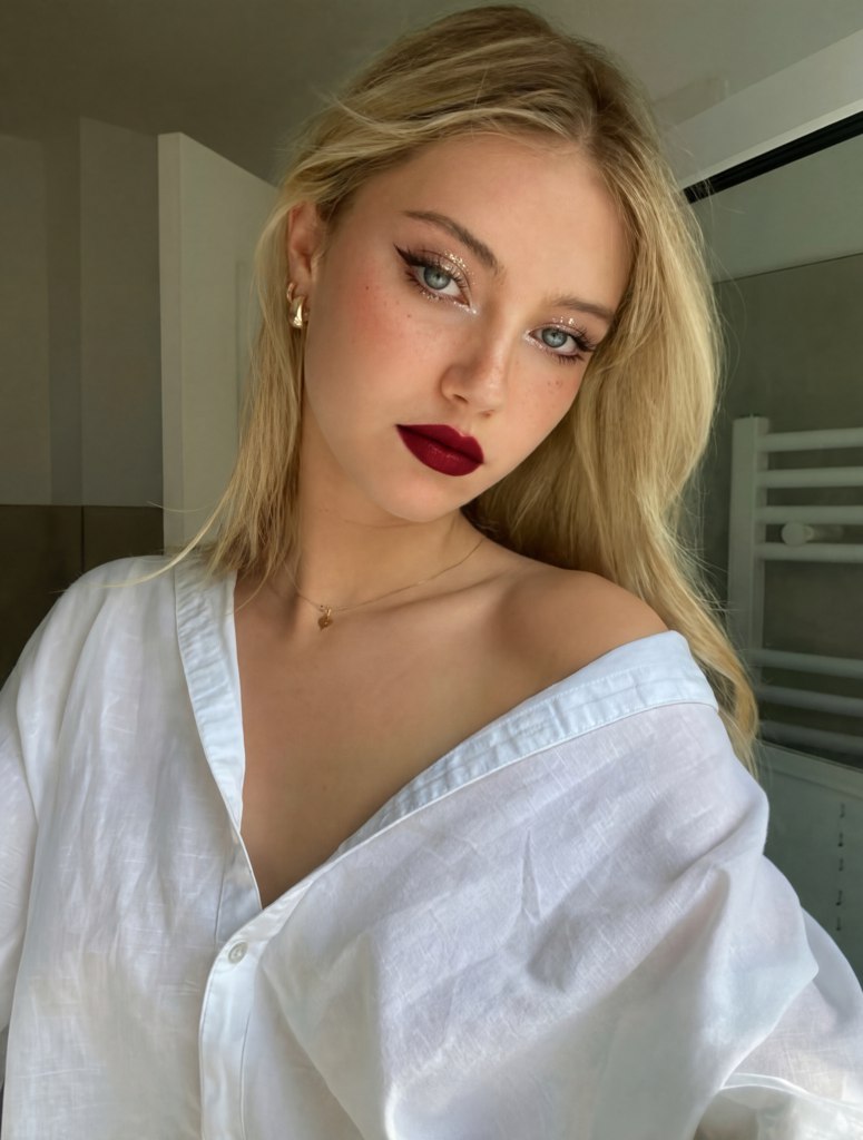 Makeup photo onlayn besplatno AI effect result example